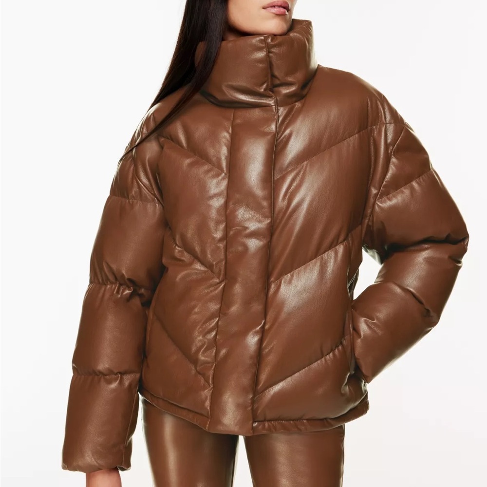 Wilfred Cloud Puff in Brown Leather (Vegan)